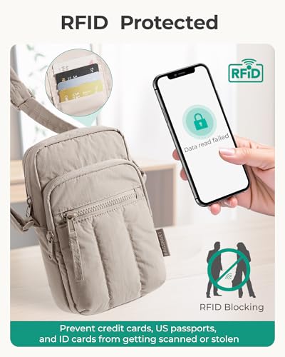 BAGSMART Small Crossbody Bags for Women, Cell Phone Crossbody Purse for Women Travel Wallet with RFID Blocking Card Slots4