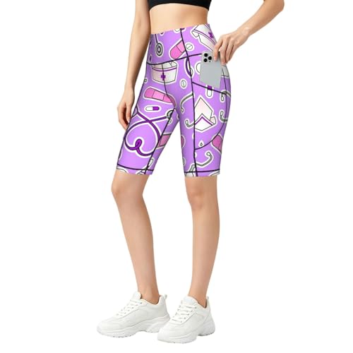 Legging de yoga imprimé violet confortable de la gym au quotidien