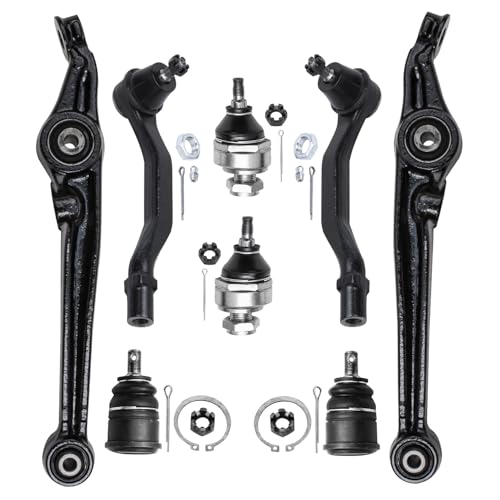 Image of Detroit Axle - Front End Suspension Kit for 1990-1993 Honda Accord, 2 Lower Control Arms 4 Upper Lower Ball Joints 2 Outer Tie Rod Ends 1991 1992 Replacement