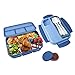 Keyrank 1.3L Bento Lunch Box with Cutlery and Sauce Box - Leak-Proof, Microwaveable, Easy-to-Clean - Ideal for Work and Meal Prep.