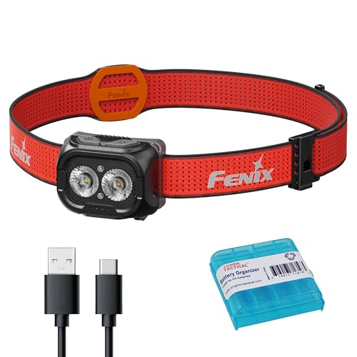Fenix HL18R-T V2.0 800 Lumen Trail Running Stirnlampe, USB-C wiederaufladbar, weiße und warmweiße Lichter, rote Lichter, kompatibel mit 3X AAA...