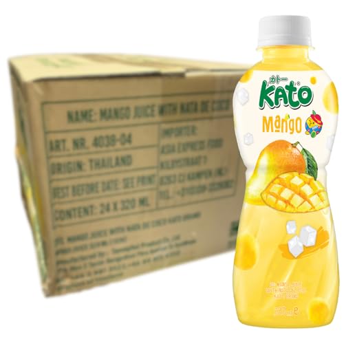KATO - Mango Saft mit Nata de Coco - 24 X 320 ML - Multipack