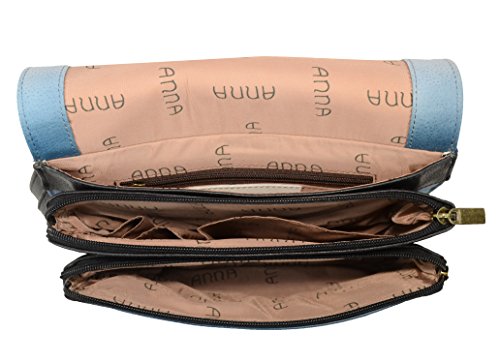 Anna by Anuschka Women's Genuine Leather Medium Saddle Handbag | Hand Painted Original Artwork | Zip-Top Crossbody3