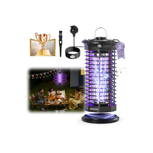 2026 New Upgraded NO.1 Electric Fly Zapper 【Authoritative Certification -Up to 99.92% Effective Mosquito Killer】Fly Zapper【20dB Quiet Sound -100% Undisturbed】 Portable Bug Zapper for Garden & Indoor
