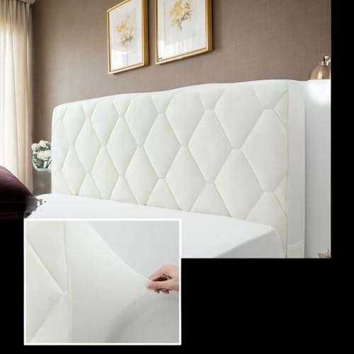 DOSYCOVUR Couvre-Tête De Lit en Velours Élastique Lavable Anti-Poussière Protection Complète pour Lit King Simple Double Chambre Moderne Coussins avec...