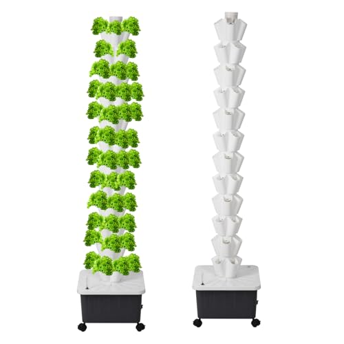 Hydroponic Towers Growing System, 12 Layer 60 Pods Hydroponic Grow