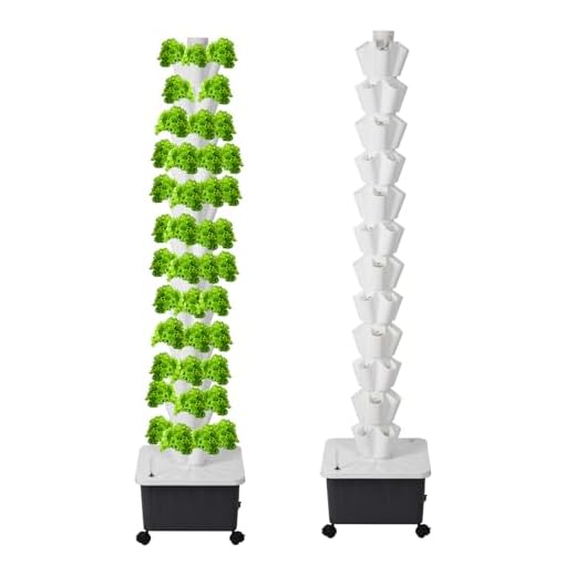 Hydroponic Towers Growing System, 12 Layer 60 Pods Hydroponic Grow Towers Kit with Water Pump and Movable Water Tank, Modulars Indoor/Outdoor for Vegetable, Strawberries, Lettuce