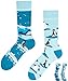 Produktbild TODO Colours Lustige Socken mit Motiv - mehrfarbige, bunte, Verrückte für Herren und Damen (35-38, Penguin Socken)