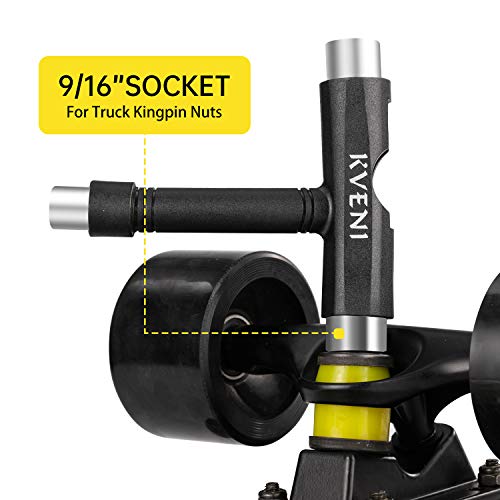 Skate Tool All-In-One, Multi-Function Portable Skateboard T Tools Accessory - With T-Type Allen Key And L-Type Phillips Head Wrench Screwdriver #TOP3
