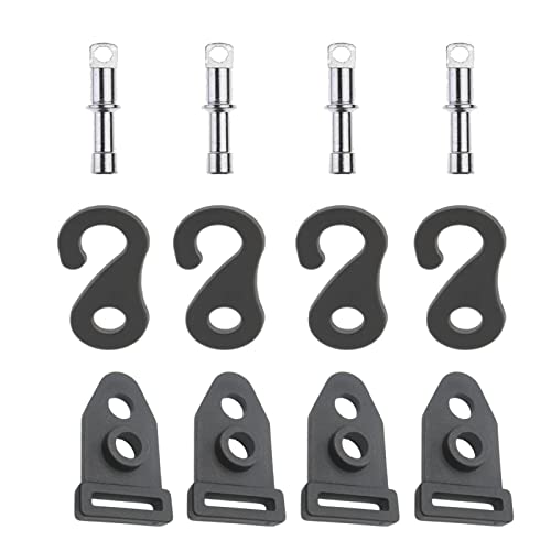 Camping Tent Poles Replacement Accessories 85mm Rod End Plugs Tent Feet Clamp Lock Carabiner Tent Bungee Cord Hooks Sets