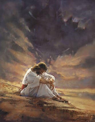 Ron DiCianni - In the Wilderness - Jesus Christ Canvas 9" x 12" Christian Art