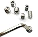 HanTof 747Pcs M2/M2.5/M3/M4/M5/M6/M8 Metric Hex Socket Head Cup Point Set Screws, Allen Head Grub Screws, Internal Hex Drive Headless Set Screws Assortment Kit with 7Pcs Hex Keys, 304 Stainless Steel