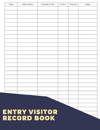 Entry Record Pdf Entry Visitor Record Book: A Logbook To Help Improve Security By ...
