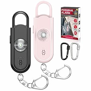 Safe Sound Personal Alarm, 130 dB Loud Siren Song Emergency Security Alarm Keychain with Strobe LED Light, Personal…