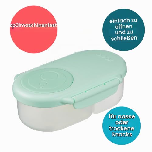 b.box Snackbox | Mini Bento-Brotdose mit 2 auslaufsicheren Fächern | Ideal für Kleinkinder, Kinderlunch und Snacks… – Ansicht 2