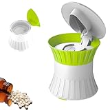 Pill Crusher Cutter Splitter for Large and Tiny Pills 3-in-1, Pill Grinder with Small Medicine Pill Organizer,Pill Crusher Fine Powder,Portable Travel Sized(Green)