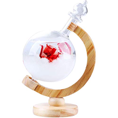 Wetterstation Creative Glass Storm Globe Wetter Forecaster Flasche Meteorologische Anzeigeflasche Kristallbarometer Home Glass Crafts Gelten, B