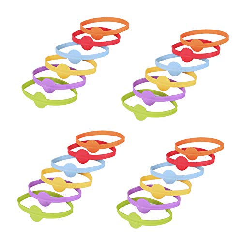 JinYu 24 Pieces Drink Markers, Glass Cup Wine Glass Bottle Strip Tag Marker, Cocktail Glass Party Solution for Guests (Blue, Red, Green, Orange, Yellow, Purple)