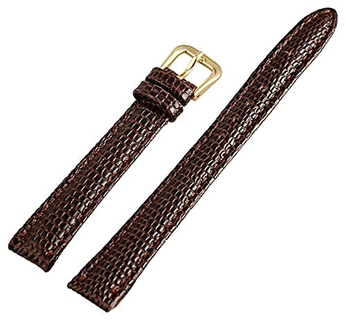 LEONARDO VERRELLI-Uhrenarmband Ersatz Echt Leder Breite 12-16 mm Dornschließe (Stegbreite: 12 mm, braun) Cover