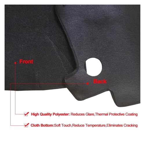 Funda salpicadero Para BMW Serie 3 E90 E91 E92 E93 Wagon 2006-2011 Cubierta Almohadilla Interior Tablero Automóvil Tapete Protector Alfombra(LHD Black No NAV) - imagen 4