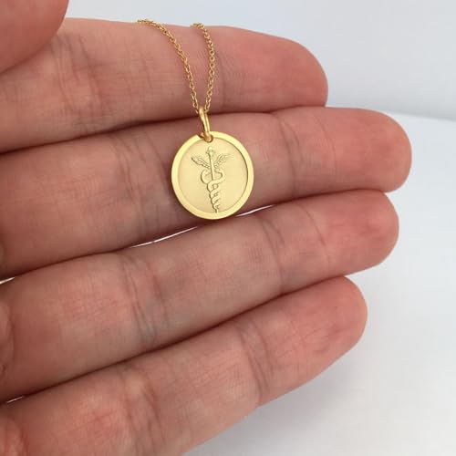 Collier en argent 925 avec disque alerte médicale pour protéger vos proches - 3