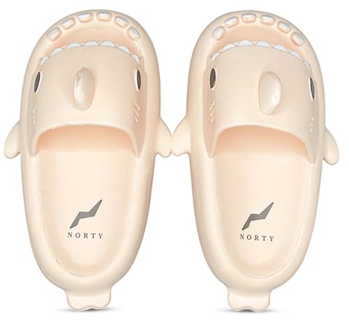 NORTY Boys Girls Unisex Toddler to Big Kid Lightweight Novelty Shark Slide Slipper4