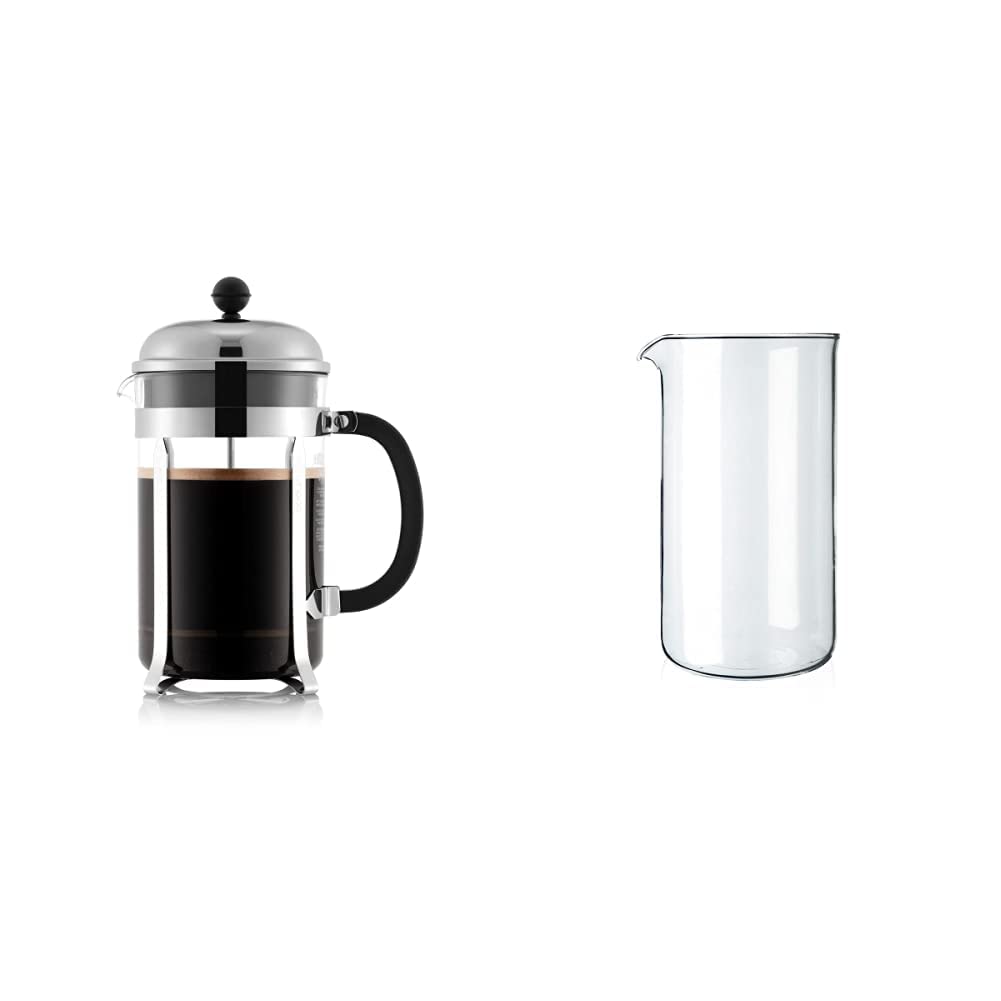 Chambord French Press Coffee Maker (51 Ounce, 1.5 Liter) 1508-10 Spare Carafe for French Press (34 Ounce)