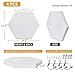 TroyStudio Acoustic Ceiling Panels - 14.2 X 12.4 X 1.2 Inches 4 Pcs Coated Fiberglass Hanging Drop Ceiling Tiles, Thick Sound Absorbing Wall Board for Office, Home Theater, Recording Studio (Hexagon)