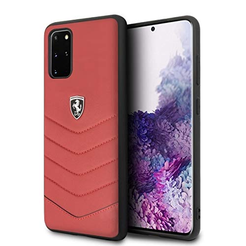 Ferrari - Étui Rigide - Coque de Protection Compatible avec SA S20 + - Heritage Quilted - Couleur Rouge
