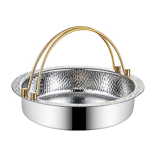 Olla de cerámica for cocinar, cacerolas pequeñas cobre estilo japonés Shabu Pot Nabe Sukiyaki 1.4L-4.8L Hot Queso Fondue Fideos