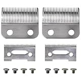 Upgraded Steel Hair Clipper Blade for Wahl Precision MC3 Blades, Pack of 2 Steel Blades Replacement for 2-Hole Standard Wedge 5 Star Legend Clippers