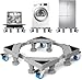 WUFANC Base Lavadora Con 8 Patas Y 4 Ruedas, Soporte Lavadora Secadora Antideslizante Y Amortiguadora, Tama O Ajustable(42-66 Cm), Plataforma Con Ruedas Capacidad (Carga de 300 KG)