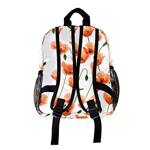 Sac à dos enfants floral orange 30,5 cm pour garçons et filles