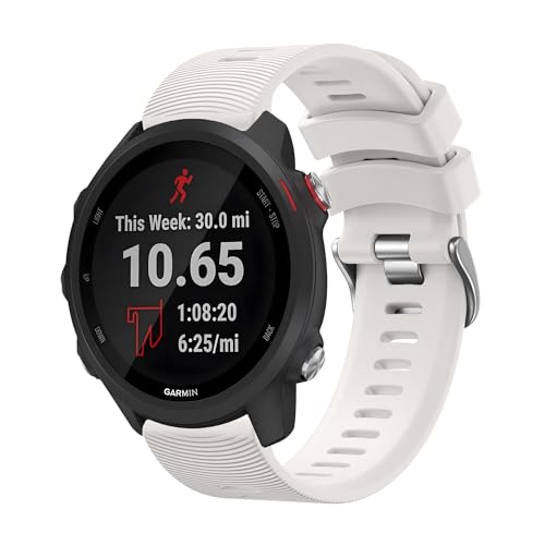 Image of Tobfit 20mm Straps Compatible with Garmin Forerunner 165 /165 Music, Forerunner 55 /158,245 /245 Music, 645 /645 Music Band for Women Men, Silicone Strap for Garmin Watch