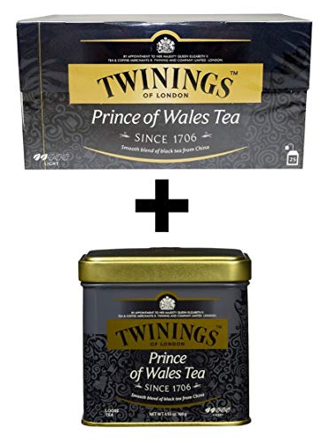 Juego Twinings Prince of Wales, lata 1x100g, bolsa 1x50g