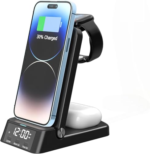 4 in 1 CX[dXe[VA}[d [dX^h ܂肽ݎ vt Compatible with iPhone 15 14 13 12 11 Pro/Pro Max 8 Plus 7 XRȂǁAFor Apple Watch/Ai