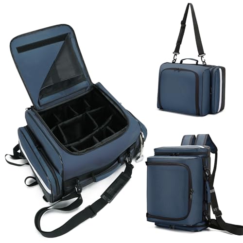 Image of Medical Backpack Empty First Aid Bag Emergency Empty,Medicine Bag,Shoulder /backpack /handheld Medical Bag Organizer First Aid Storage with Detachable Divider Medicine Mag for Traveling nurses