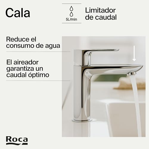 Robinet de lavabo Roca A5A326EC00 mitigeur avec flexibles d'alimentation - 5