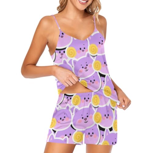 Ensemble de pyjama classique anti-frottement femme ensemble 2 pièces fluide pour nuits sereines
