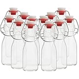 VIELSEITIG: Diese Bügel Flaschen können für so viele verschiedene Flüssigkeiten verwendet werden. Da sie einen Öffnungsdurchmesser von 2 cm haben, können Sie sie für die Aufbewahrung von hausgemachtem Essig, aufgegossenem Öl, Soßen, Gewürzen und Beizen verwenden. Sie sind perfekt für Obst- und Gemüsesäfte, Soda, Wasser, Vanilleextrakt, Bierbrauen, Likör, Getränke, Cocktails, Gin-Mischungen, Kombucha, Apfelwein, Eierlikör und Tee.