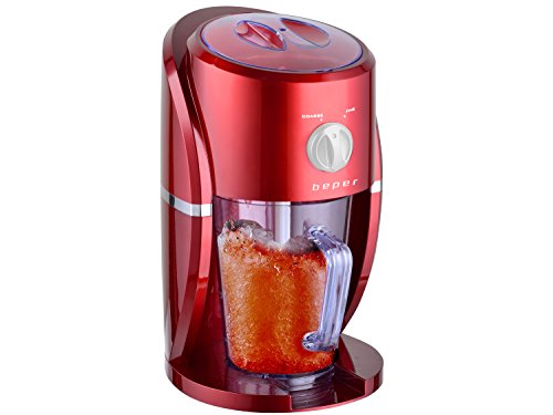 BEPER BG.200Y Ice Crusher, ABS/staal, 25 W, 1100 ml kan, Mixer, 2 soorten hakken, Antislip voetjes, Rood/Wit - Image 4