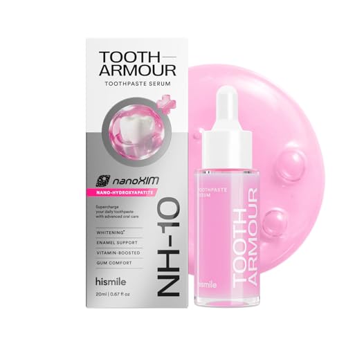 Hismile Tooth Armour Siero Dentifricio Senza Fluoro, Dentifricio Nano Idrossiapatite, Adatto ai Denti Sensibili, Supporta lo Smalto Dentale, Dentifricio alla Niacinamide, Supporto Avanzato allo Smalto