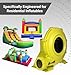 Zoom Blowers Portable Air Pump for Inflatables - Energy Efficient High Power 750-Watt, 1 HP Compact Residential Air Blower for Bounce Houses, Slide Combos, Water Slides, and Obstacle Course for Kids