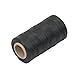 Tenn Well Waxed Thread, 328 Yards 150D 1MM Leather Sewing Waxed Thread with Needles for Leather Projects, Book Binding, Shoe Repairing, DIY Crafts (Black)