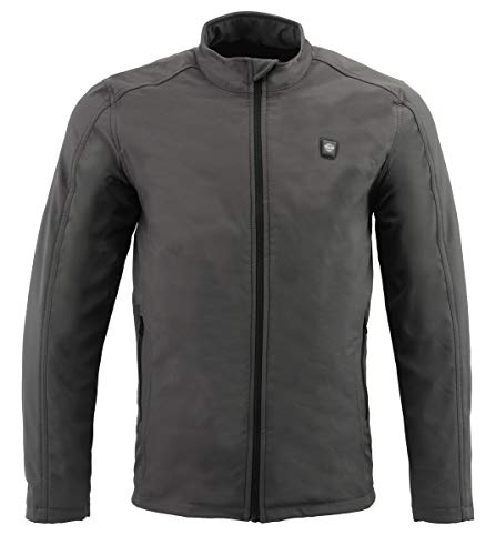Image of Nexgen Heat Men's Standard MPM111762SET Zipper Front Heated Soft Shell Jacket (US, Alpha, Small, Regular, Regular, Grey)