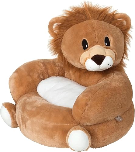 Image of Trend Lab Lion Toddler Chair - Plush Pillow Kids Chair, Comfy Animal Chair for Toddlers 1-3 Years Old, 21x19x19 Inches - Baby Chair, Soft Toddler Lounge Chair, Kids Bean Bag Chair Alternative