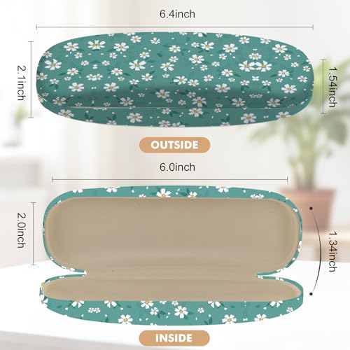 Image of Glasses Case Hard Shell,Portable Protective Eyeglasses Case, Eyeglass Holder Box with Cleaning Cloth,for Women Men