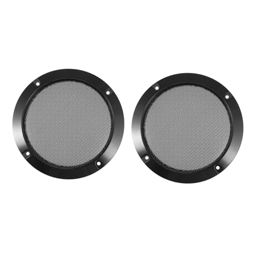 HEATSHAKING 2個 クラッシュ サブウーファーネット ブラック 車載 家用スピーカー保護メッシュ 音響装飾網 耐久性交換用ラウドスピーカーネット