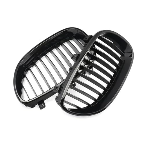 Rejillas delanteras negras para BMW Serie 5 E60 y E61, par de parrillas de doble puente 2004-2009