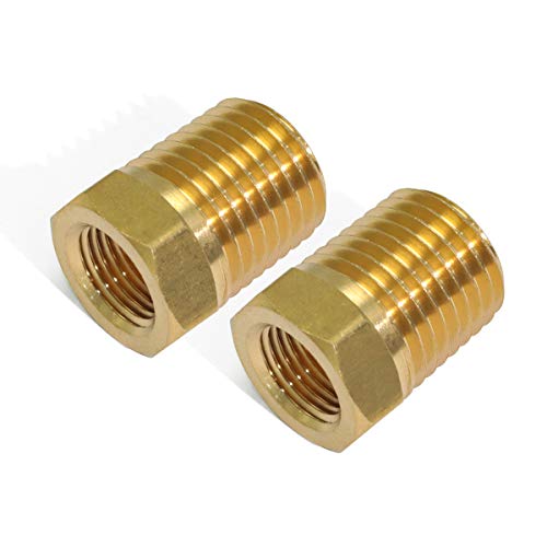 Kootans NO 4Pcs Heavy Duty 1/4 Npt Male Thread To 1/8 Npt Female Thread Brass Reducer Hex Bushing Brass Fitting Pipe Hose Tube Adapter Convert thumb #4